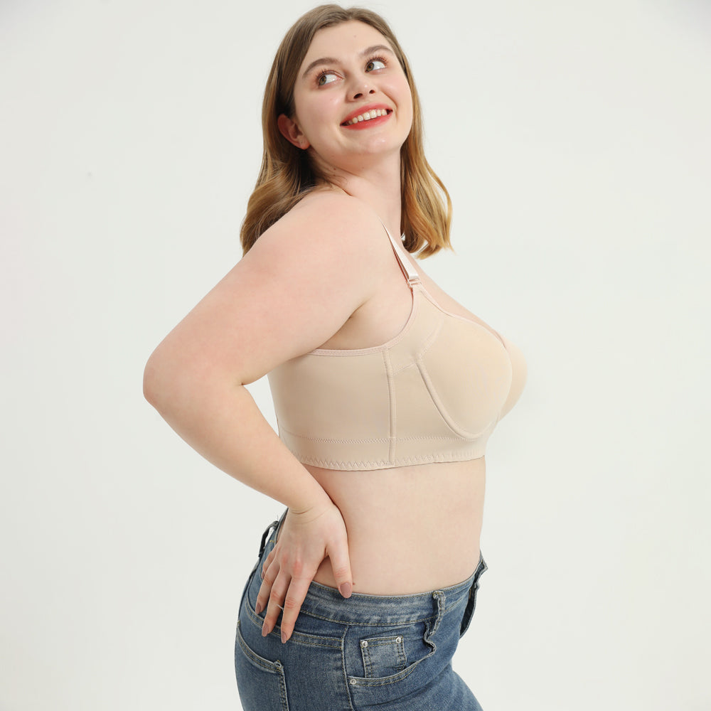 Bra For You®Full-Coverage Back Smoothing Bra-Beige (2 Pack)