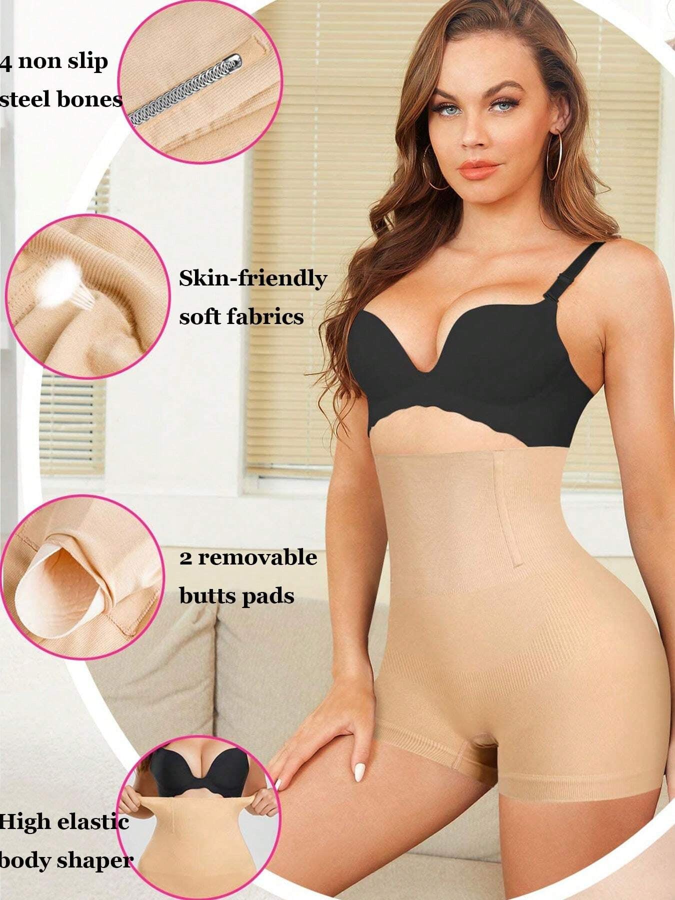 BRA FOR YOU®BUTT LIFTER PADDED SHAPEWEAR HIGH WAIST HIP TUMMY CONTROL PANTY