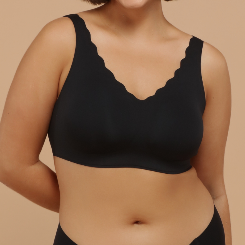 BraForYou® Full-Coverage Back Smoothing Bra-Black+Beige