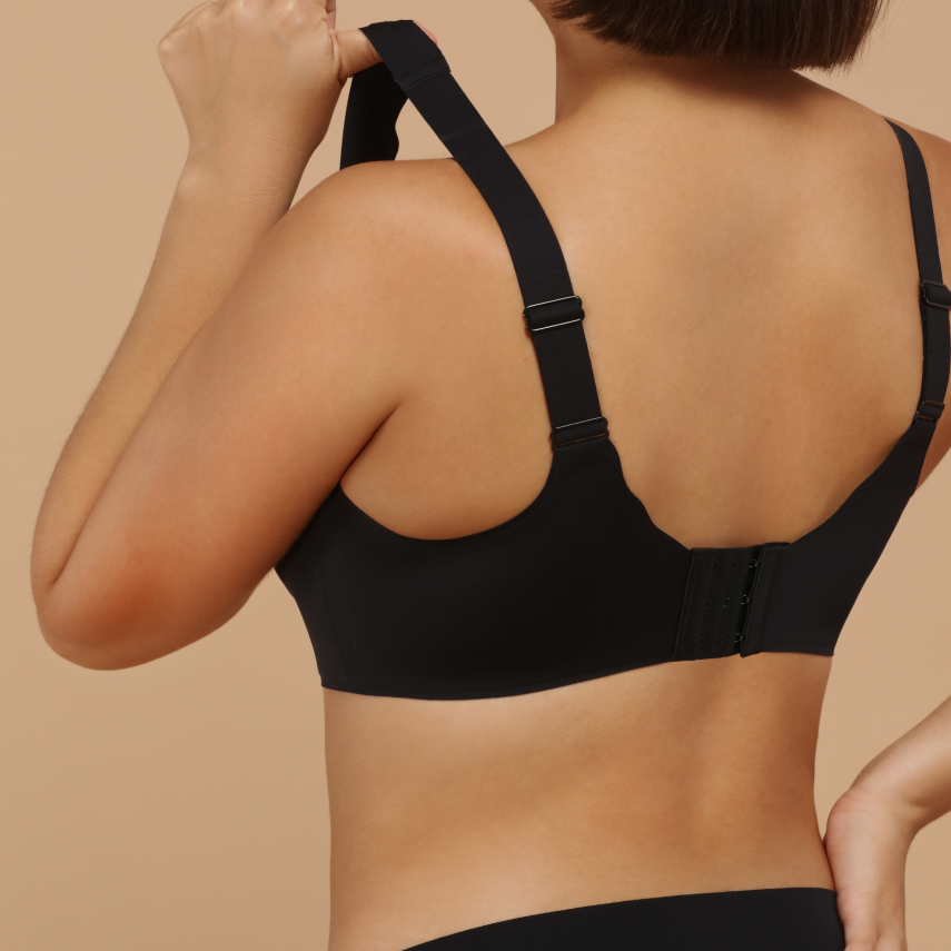 BraForYou® Full-Coverage Back Smoothing Bra-Black+Beige