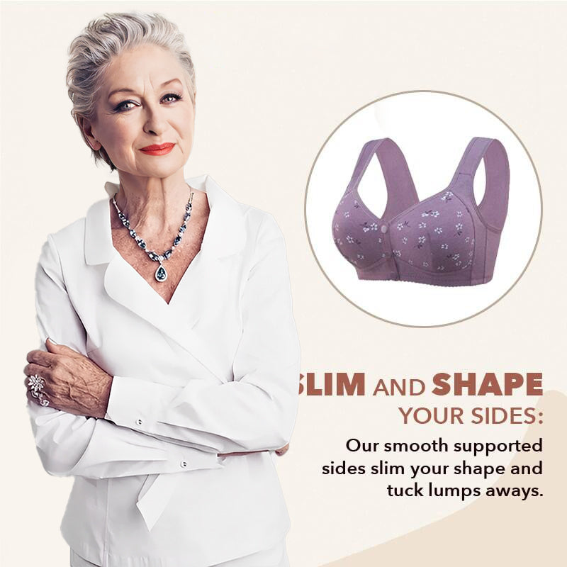 BraForYou® The Elderly Front Button Plus Size Cotton Bra