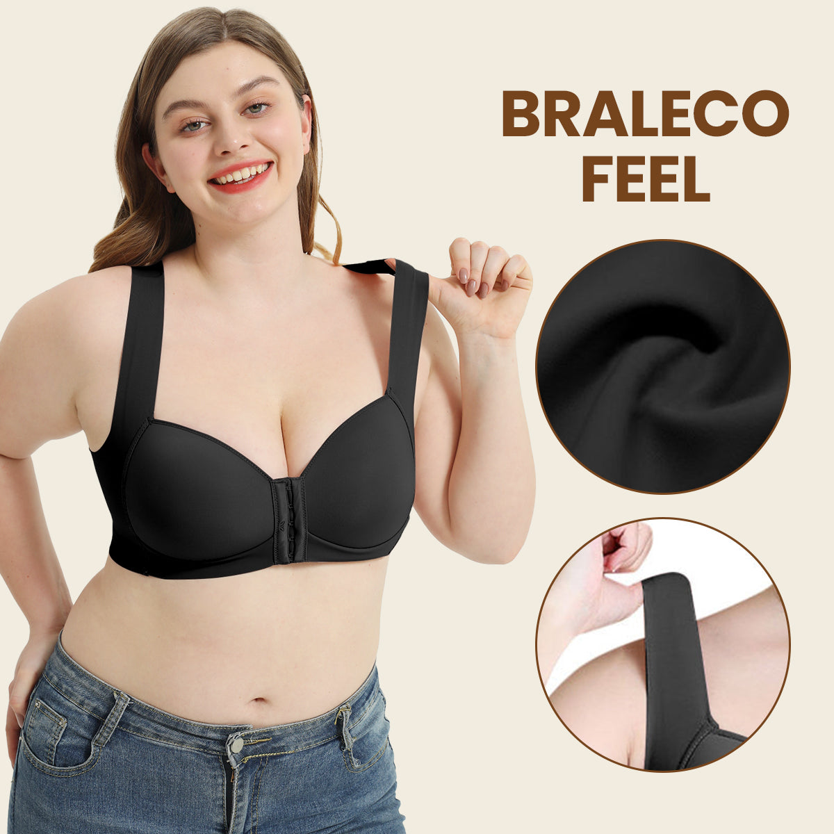 BraForYou® Seamless Front Closure Wire-Free 5D Shaping Bra (Buy 1 Get 2 Free)