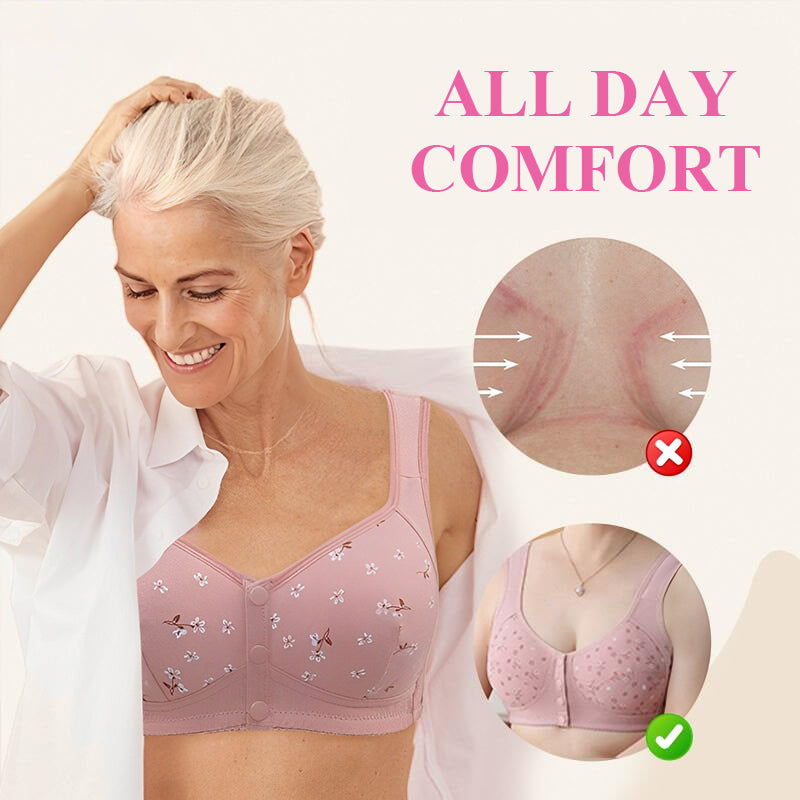 BraForYou® The Elderly Front Button Plus Size Cotton Bra