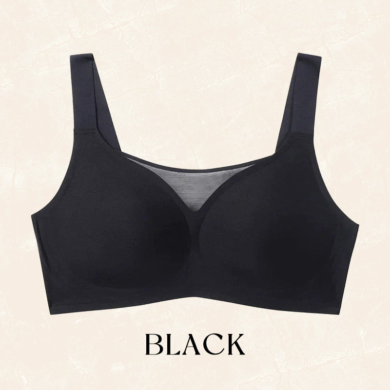 BRA FOR YOU®DAILY COMFORT MESH FULLER COVERAGE SUPPORTIVE WIRELESS  BRA-BLACK