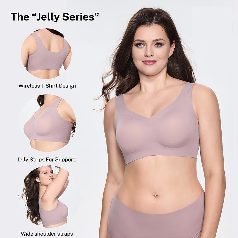 BraForYou® Jelly Plus Size Seamless Full Coverage T-Shirt Bra