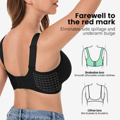 BRA FOR YOU®DAILY COMFORT MESH FULLER COVERAGE SUPPORTIVE WIRELESS  BRA-BLACK