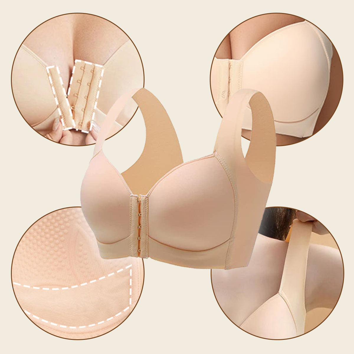 BraForYou® Seamless Front Closure Wire-Free 5D Shaping Bra (Buy 1 Get 2 Free)