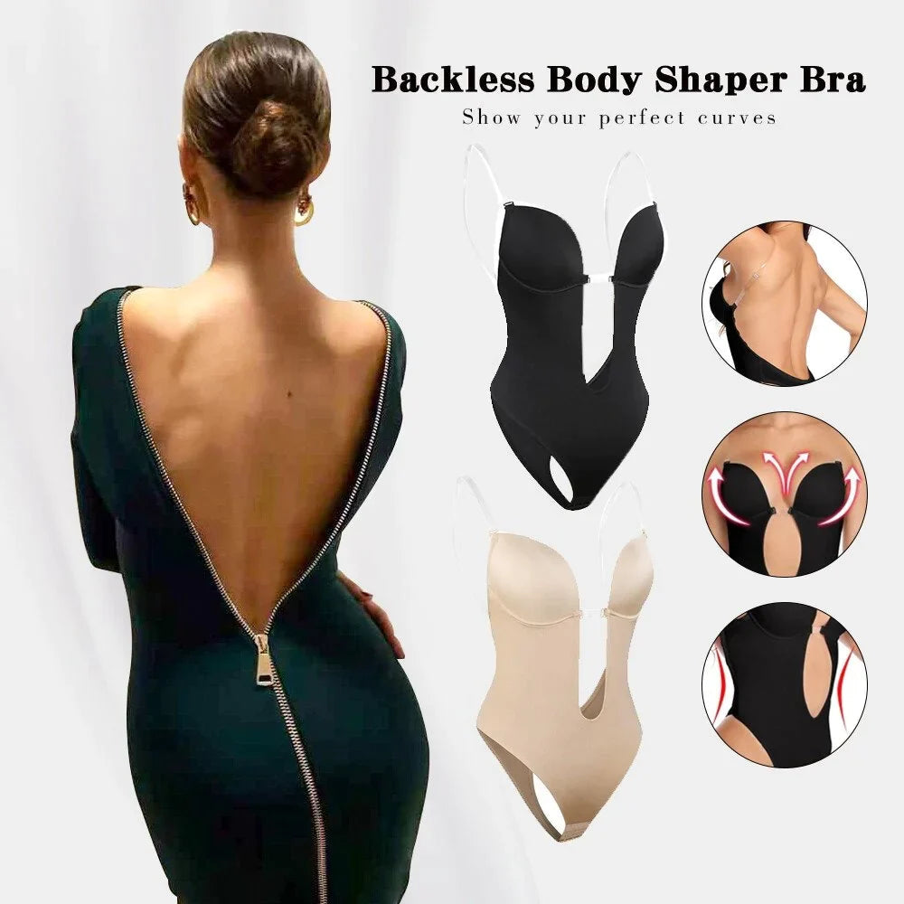 BRA FOR YOU®INVISIBLE BACKLESS BODYSUIT-BLACK（BUY 1 GET 1 FREE）