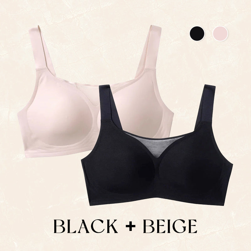 BRA FOR YOU®DAILY COMFORT MESH FULLER COVERAGE SUPPORTIVE WIRELESS  BRA-BLACK