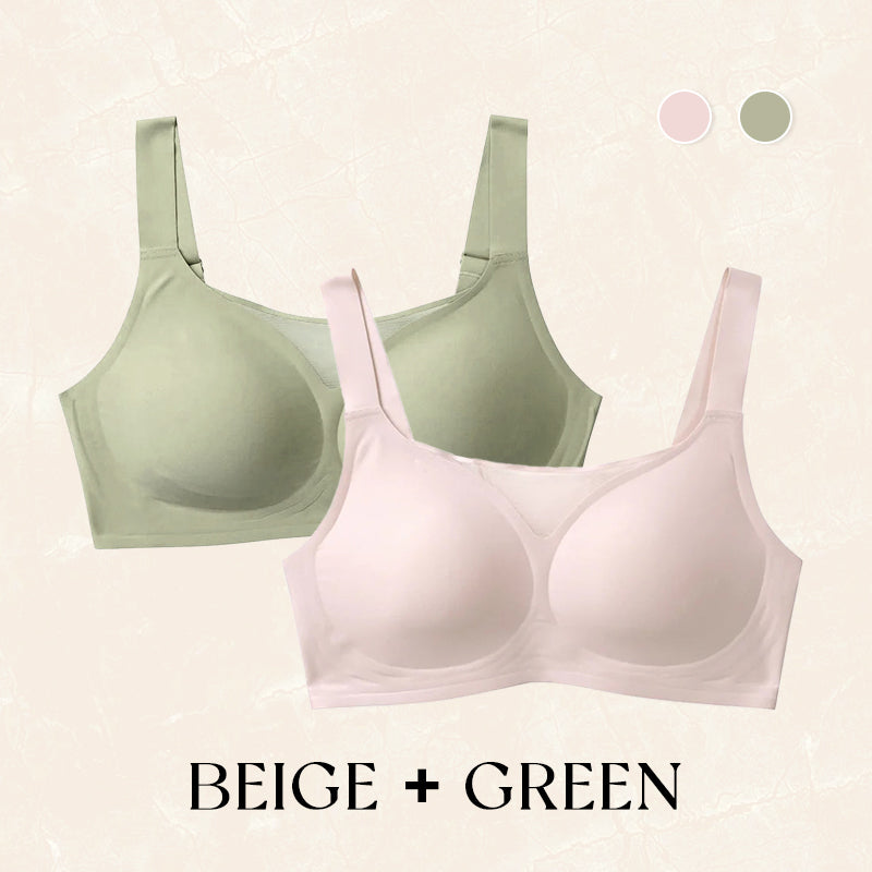 BRA FOR YOU®DAILY COMFORT MESH FULLER COVERAGE SUPPORTIVE WIRELESS  BRA-BEIGE