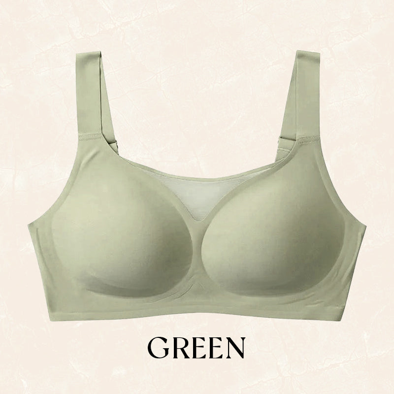 BRA FOR YOU®DAILY COMFORT MESH FULLER COVERAGE SUPPORTIVE WIRELESS  BRA-GREEN