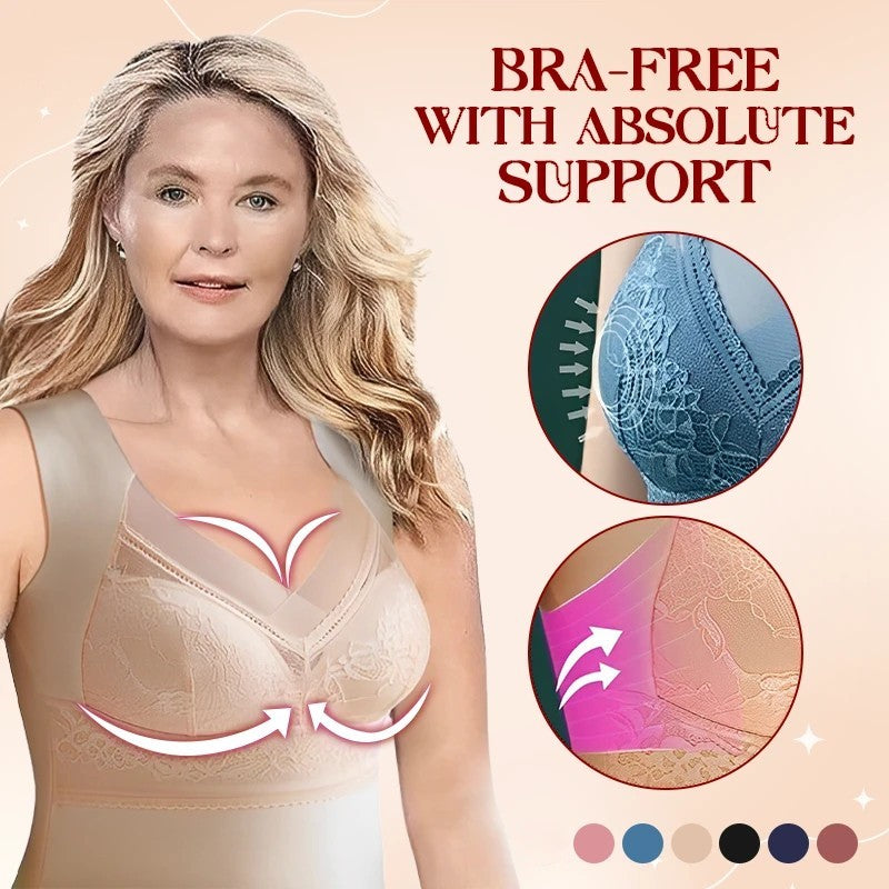 Front Hooks Stretch-Lace Super-Lift And Posture Correction