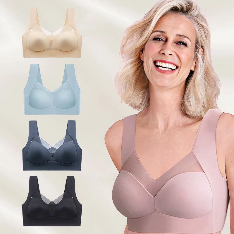 BRA FOR YOU®WIRELESS COMFORT LIFT PUSH UP MESH LACE BRA(BUY 1 GET