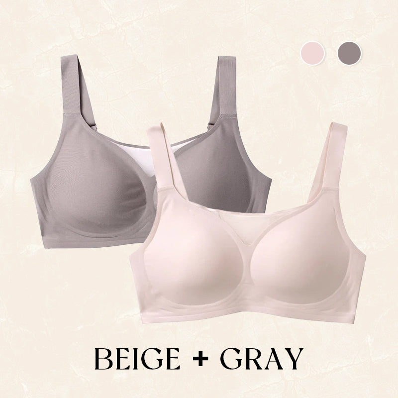 BRA FOR YOU®DAILY COMFORT MESH FULLER COVERAGE SUPPORTIVE WIRELESS  BRA-GRAY