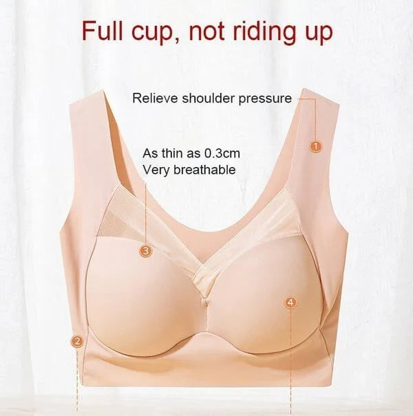 BRA FOR YOU® (BUY 1 GET 1 FREE) WIREFREE COMFORT LIFT PUSH UP MESH LACE BRAS
