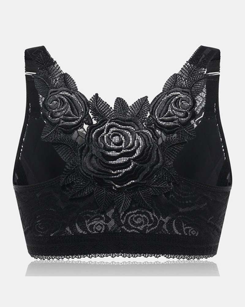 BRA FOR YOU®ROSE EMBROIDERY FRONT CLOSURE BRA