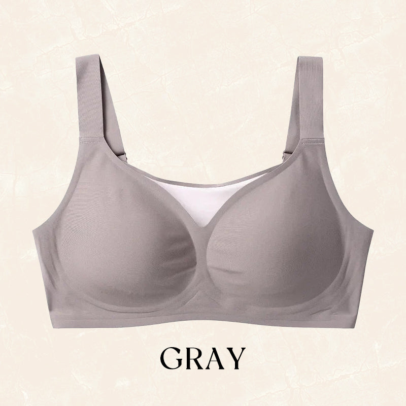 BRA FOR YOU®DAILY COMFORT MESH FULLER COVERAGE SUPPORTIVE WIRELESS  BRA-GRAY