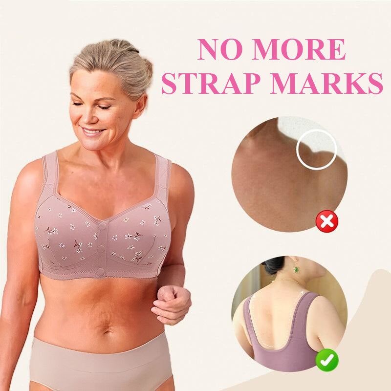 BraForYou® The Elderly Front Button Plus Size Cotton Bra