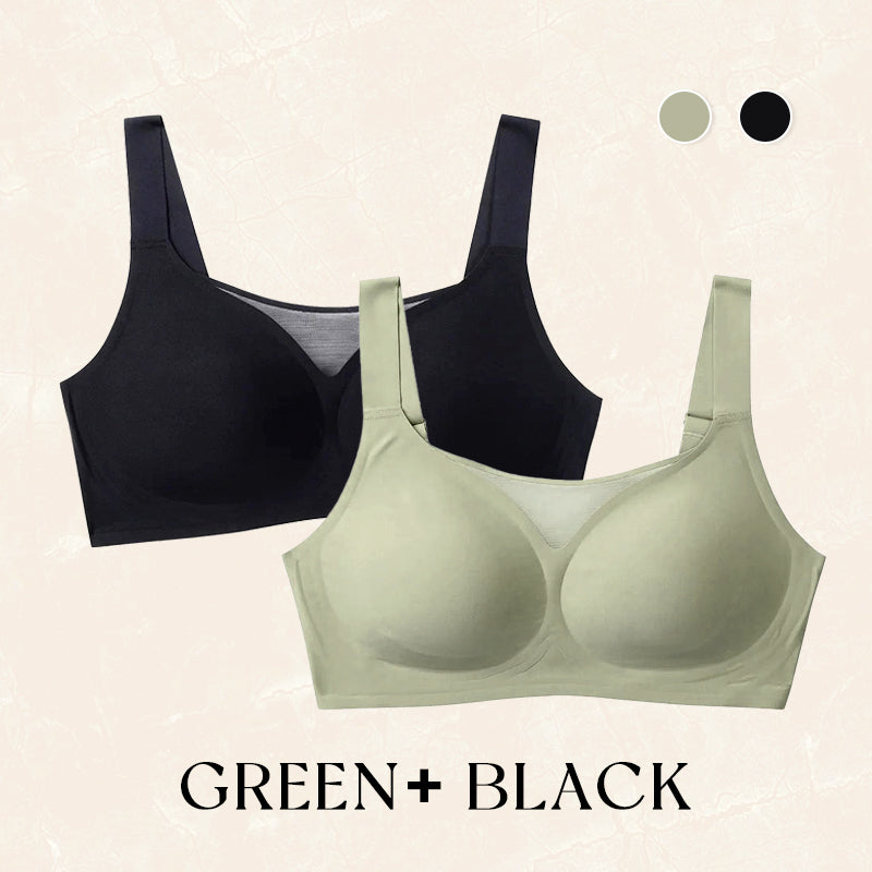 BRA FOR YOU®DAILY COMFORT MESH FULLER COVERAGE SUPPORTIVE WIRELESS  BRA-GREEN