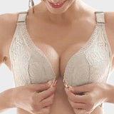 BraForYou® Rose Embroidery Front Closure Bra