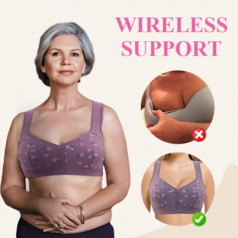 BraForYou® The Elderly Front Button Plus Size Cotton Bra