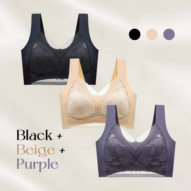 BraForYou® Wireless Comfort Lace Silk Push Up Bra(Buy 1 Get 2 Free)