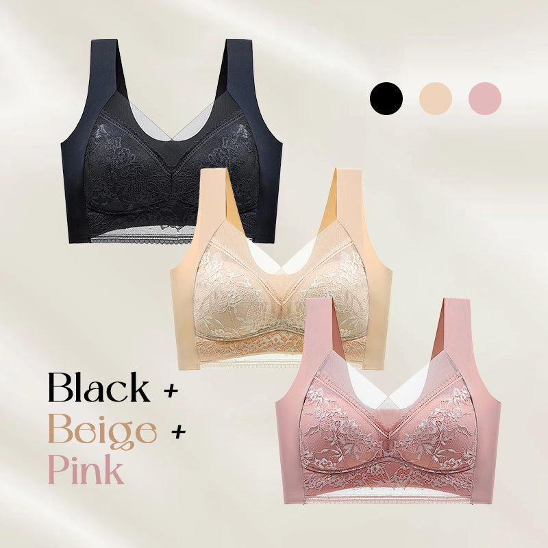 BraForYou® Wireless Comfort Lace Silk Push Up Bra(Buy 1 Get 2 Free)