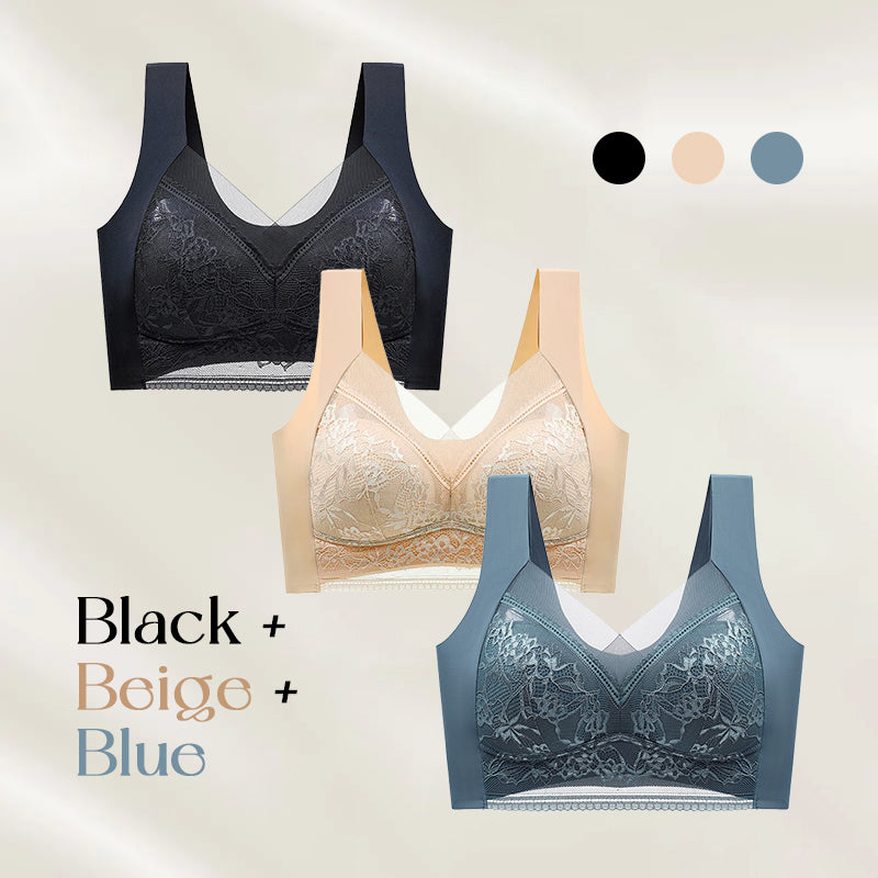 BraForYou® Wireless Comfort Lace Silk Push Up Bra(Buy 1 Get 2 Free)