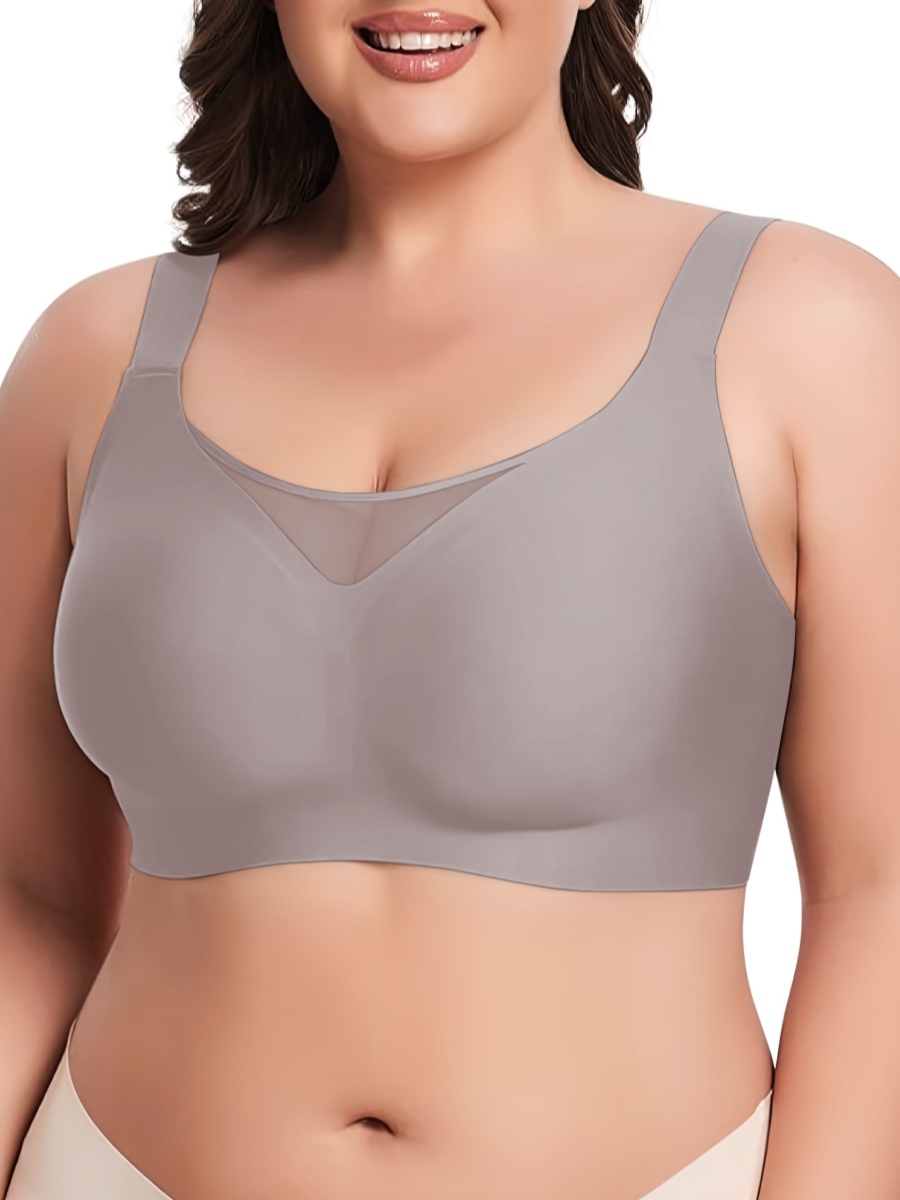 BRA FOR YOU®DAILY COMFORT MESH FULLER COVERAGE SUPPORTIVE WIRELESS  BRA-BLACK