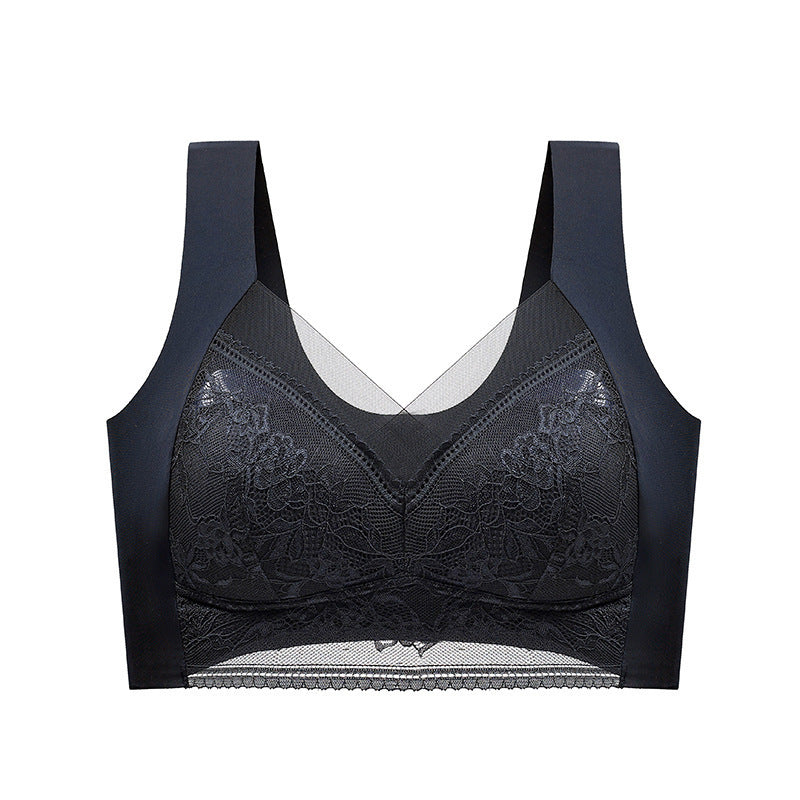 BRA FOR YOU®WIRELESS COMFORT LACE SILK PUSH UP BRA-(BUY 1 GET 2 FREE)