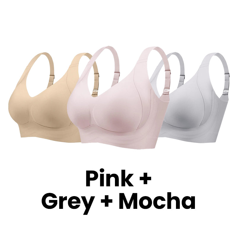 BraForYou® Hannah 2.0 Shaped Support Bra【Pink+Skin+Grey】