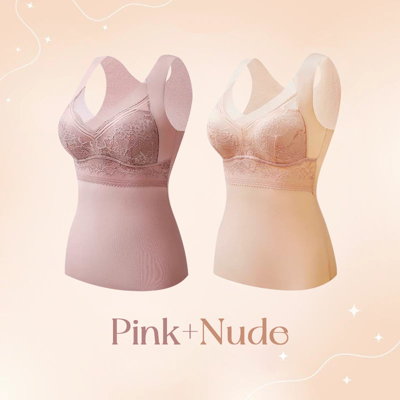 BRA FOR YOU® 🎊 (BUY 1 GET 1 FREE) WOMEN'S 2-IN-1 BUILT-IN BRA THERMAL CAMISOLES-PINK+NUDE