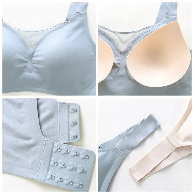 BRA FOR YOU®DAILY COMFORT MESH FULLER COVERAGE SUPPORTIVE WIRELESS  BRA-BEIGE