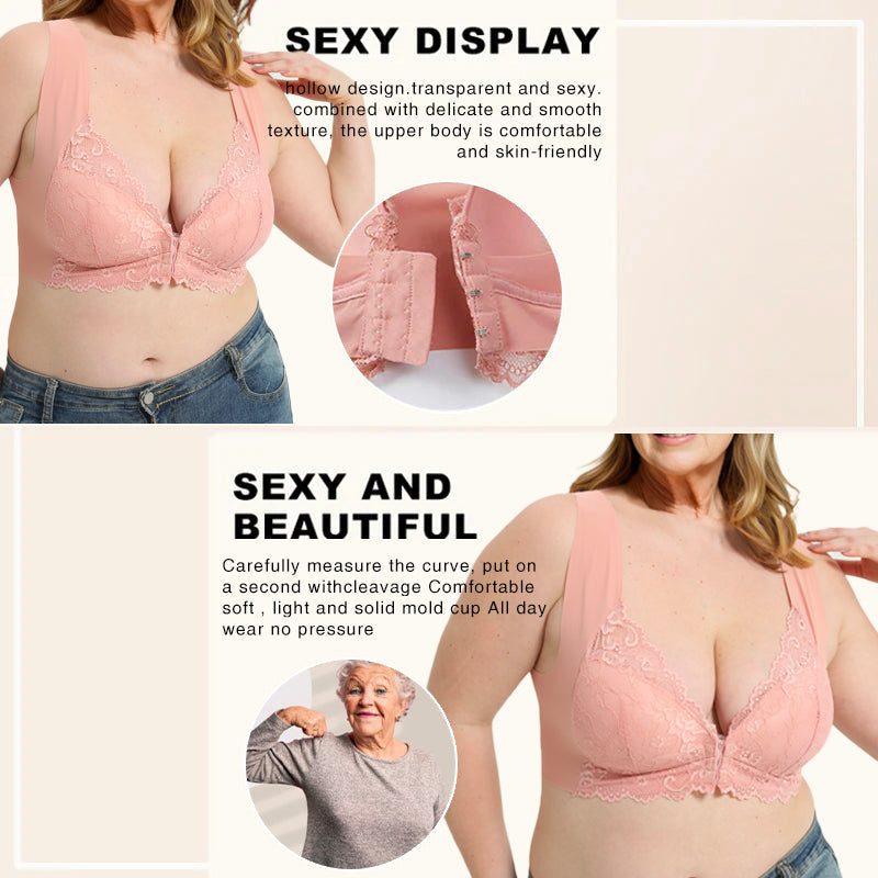 Bra For You®Front Closure '5D' Shaping Wireless Beauty Back Bra(Buy 1 Get 2 Free)-Pink