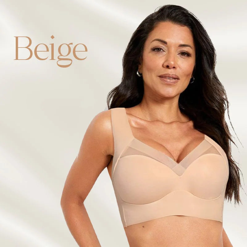 BRA FOR YOU®💗🎗BCRF-WIREFREE COMFORT LIFT PUSH UP MESH LACE BRA-(BUY 1 GET 2 FREE)