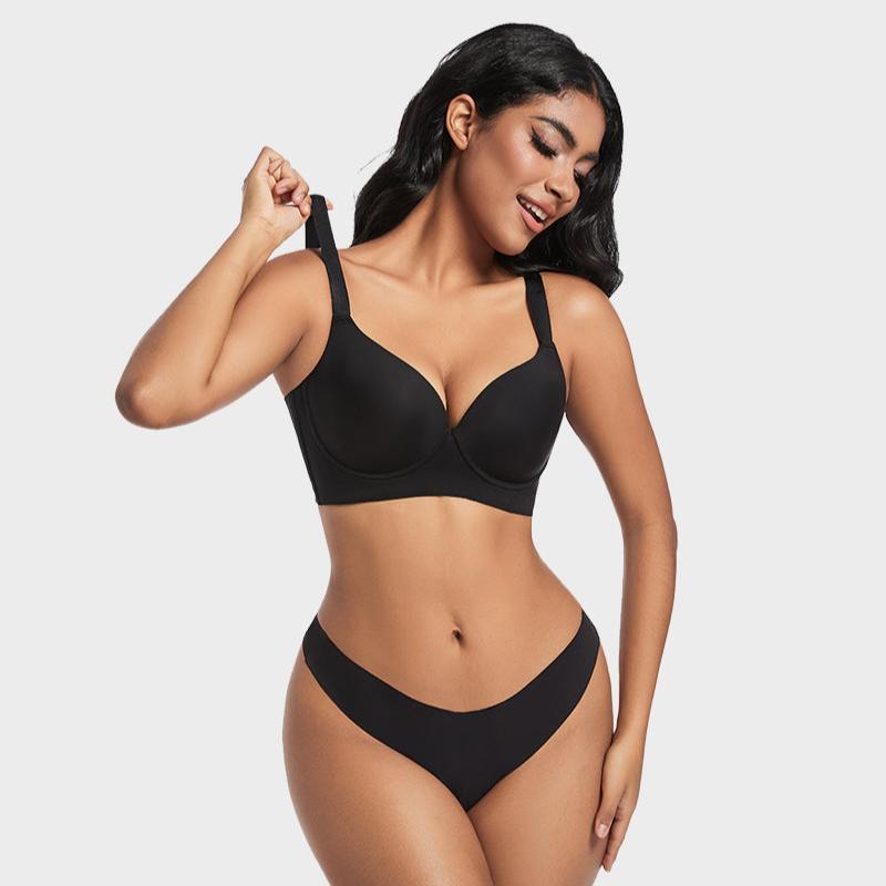 BraForYou® Back Smoothing Push-Up Plunge Bra