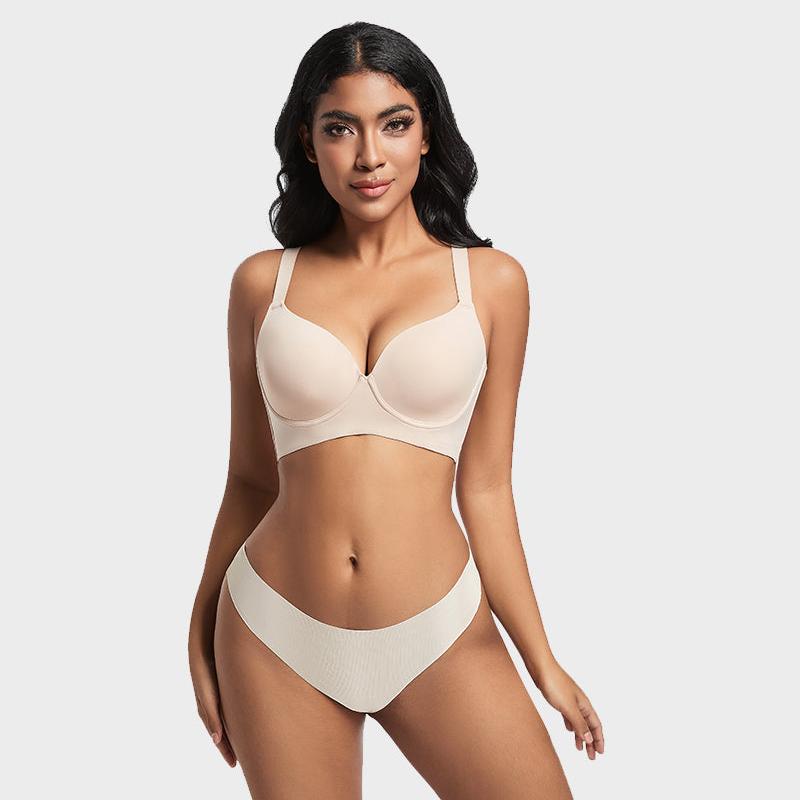 BraForYou® Back Smoothing Push-Up Plunge Bra