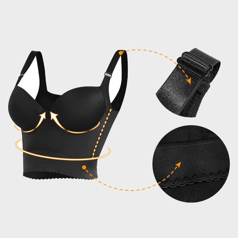 BraForYou® Built-In Shapewear Longline Push-Up Bra