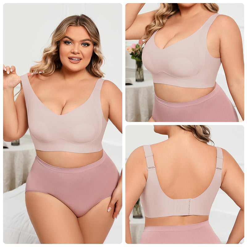 BraForYou® Enhanced W Shaped Support Adjustment Wireless Bra