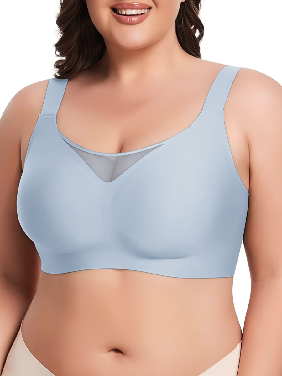 BRA FOR YOU®DAILY COMFORT MESH FULLER COVERAGE SUPPORTIVE WIRELESS  BRA-BLACK