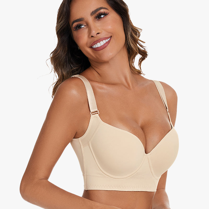 Bra For You®Full-Coverage Back Smoothing Bra-Beige (2 Pack)