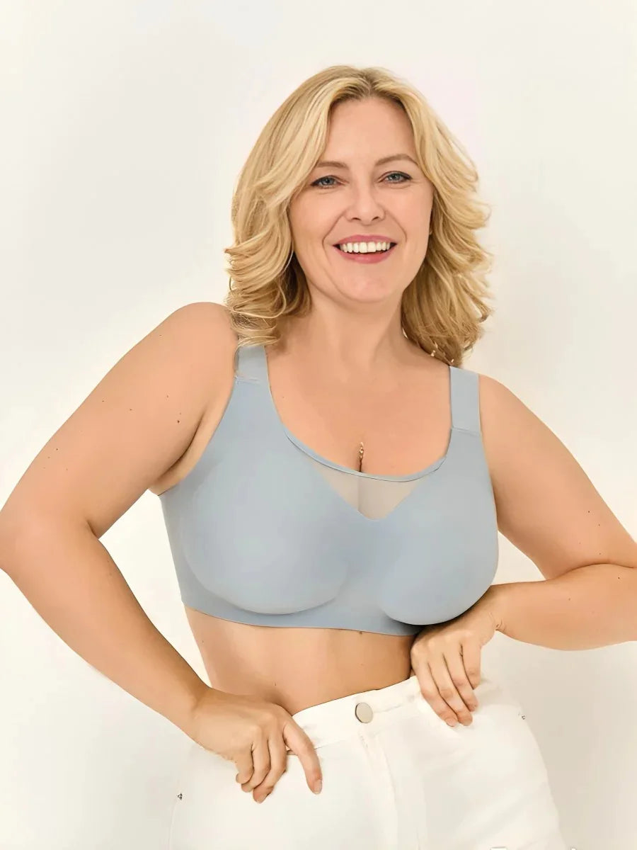 BRA FOR YOU®DAILY COMFORT MESH FULLER COVERAGE SUPPORTIVE WIRELESS  BRA-BEIGE