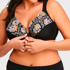 BraForYou® Front-Closure Underwire Print Bra