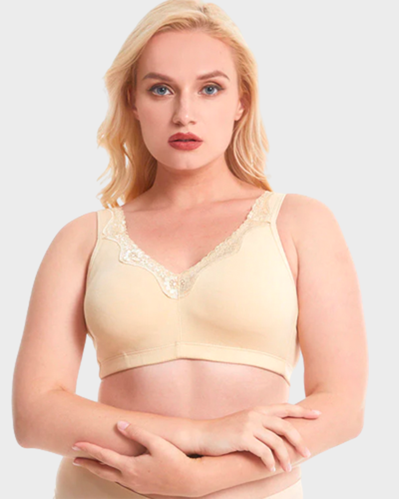 BRA FOR YOU®PLUS SIZE SOFT COTTON FULL COVERAGE BREATHABLE BRA