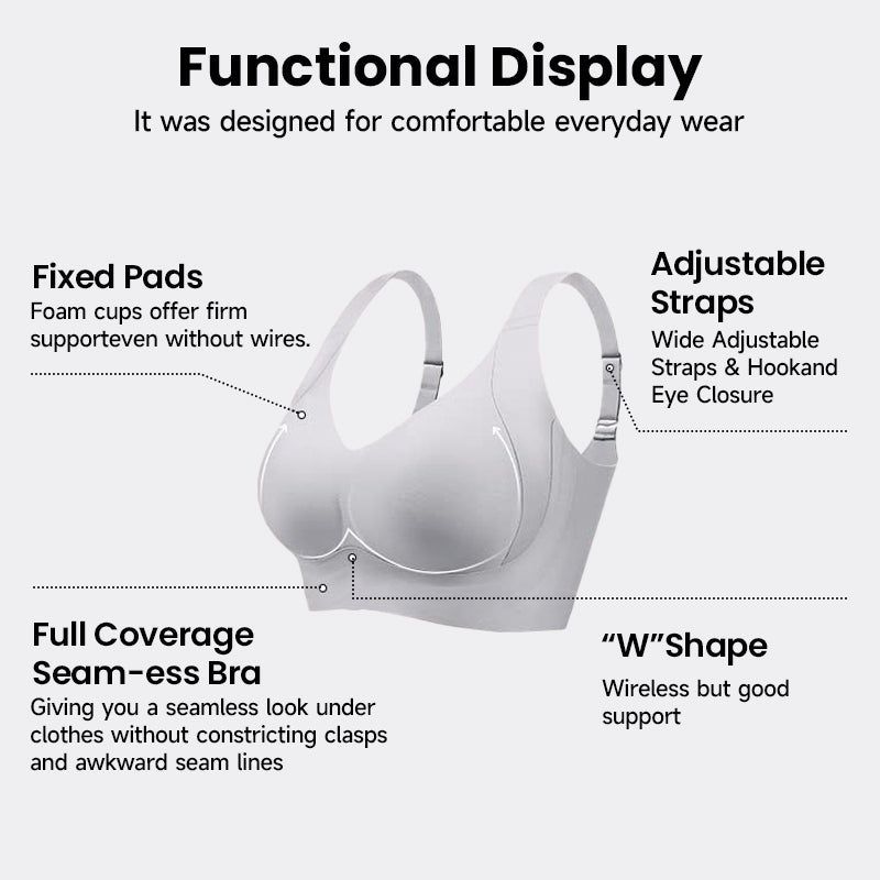 BraForYou® Hannah 2.0 Shaped Support Bra【Grey】