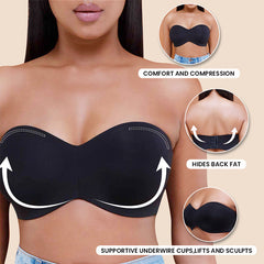 Bra For You®Full Support Non-Slip Convertible Bandeau Bra -Nude