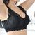 BRA FOR YOU® PUSH UP SHOCK PROOF FRONT ZIPPER LACE BRA—BLACK