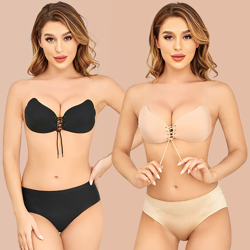 BRA FOR YOU® MAGIC WINGS ADHESIVE BRA[BUY 1 GET 1 FREE]-BLACK