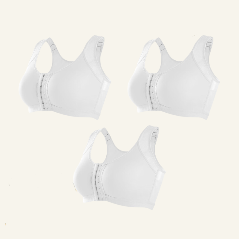 Nebility Post Surgical Sports Bra Front Closure Full Coverage