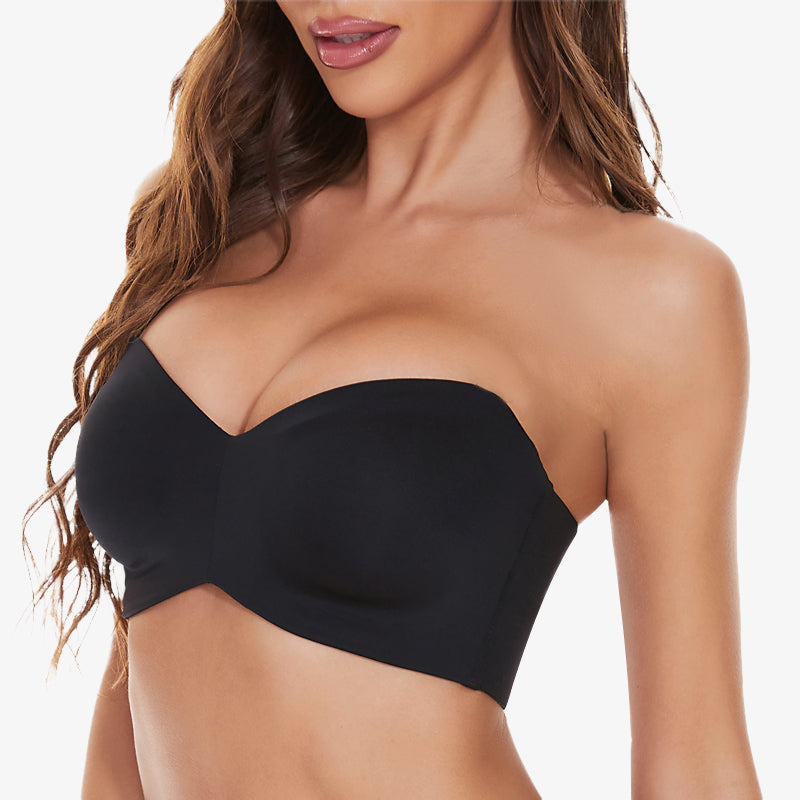 Bra For You®Full Support Non-Slip Convertible Bandeau Bra-Black